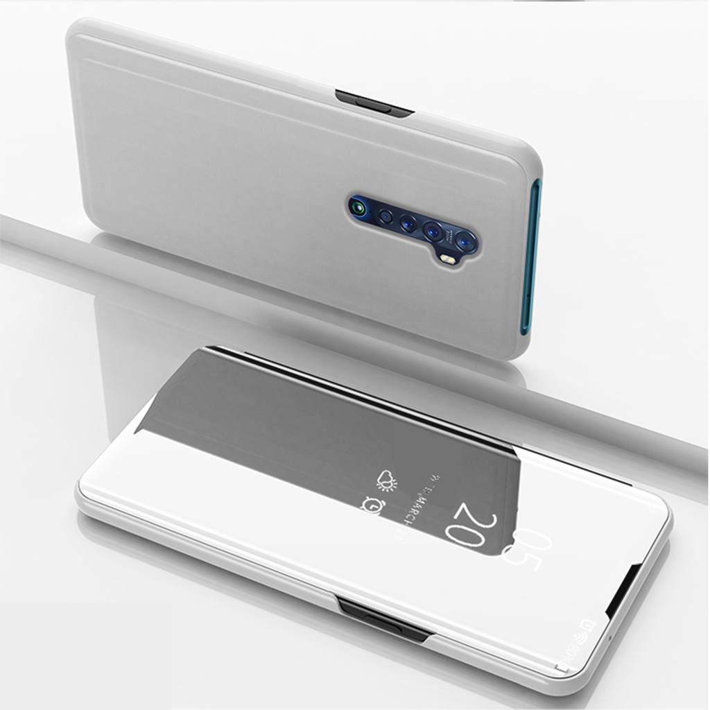 Ốp điện thoại nắp lật tráng gương bằng PC + da cho OPPO Reno 2Z 2F | BigBuy360 - bigbuy360.vn