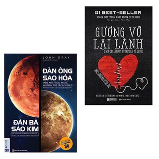 Sách -Combo 2 Cuốn  Đàn Ông Sao Hỏa - Đàn Bà Sao Kim+ Gương Vỡ Lại Lành