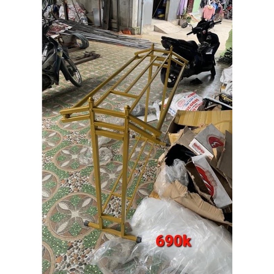 Sào treo đôi màu vàng