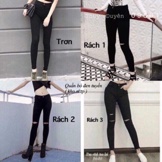 Quần jeans đen đủ 4 Mã