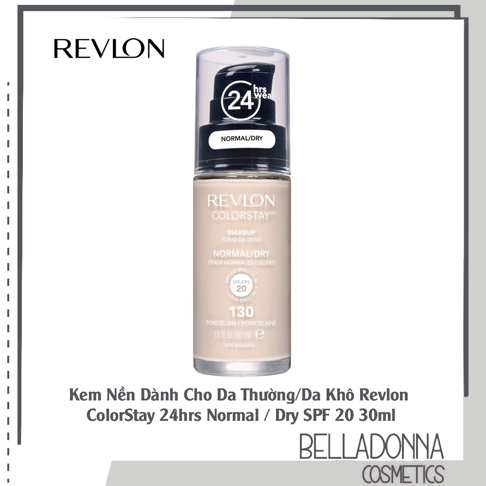 Kem Nền Dành Cho Da Thường/Khô Revlon ColorStay 24hrs Normal / Dry SPF 20 30ml