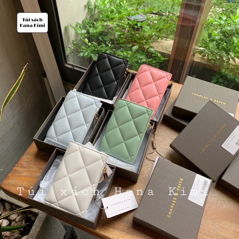 Ví bóp nữ mini gấp đôi trần ô FULL HỘP