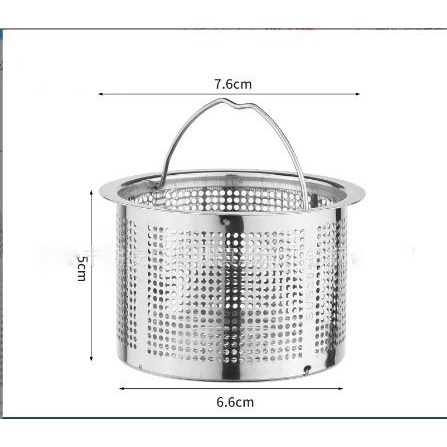 Giỏ lọc rác bồn rửa bát, lọc rác inox 304, hàng cao cấp, LRI5.2-4 - HVL TEA