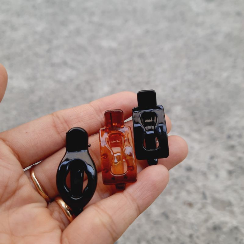 Kẹp tóc mái nhí rỗng vuông / bầu (3cm)