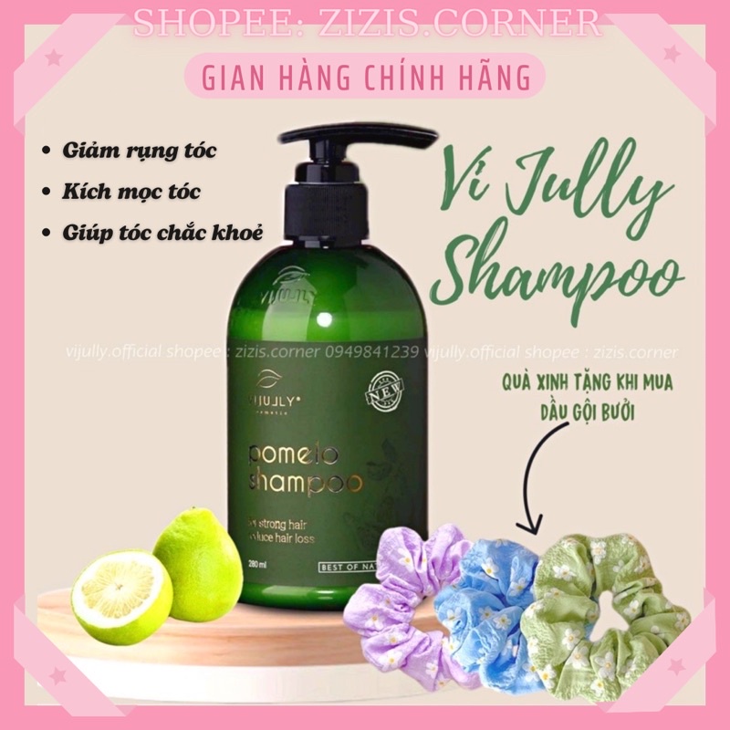 [100% CHÍNH HÃNG ] Dầu Gội Bưởi ViJully giảm rụng tóc kích mọc tóc và làm sạch khoẻ da đầu