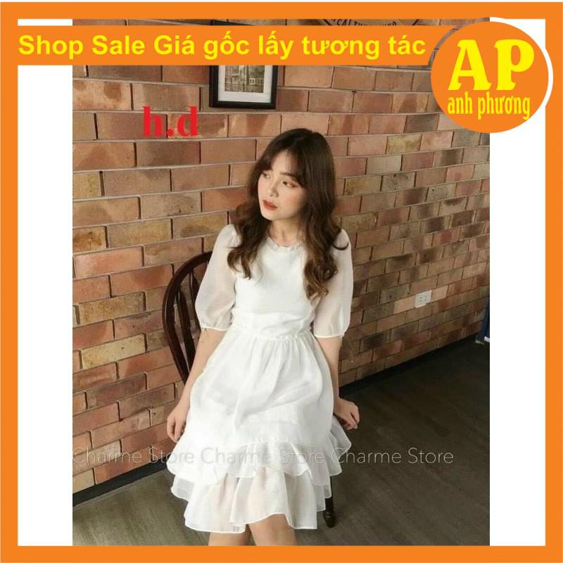 (RẺ VÔ ĐỊCH) VÁY BABYDOLL VOAN XẾP TẦNG ❤ Đầm trắng dài công chúa (ảnh thật + Video shop tự quay)❤Đầm nữ Vintage ba tầng | BigBuy360 - bigbuy360.vn