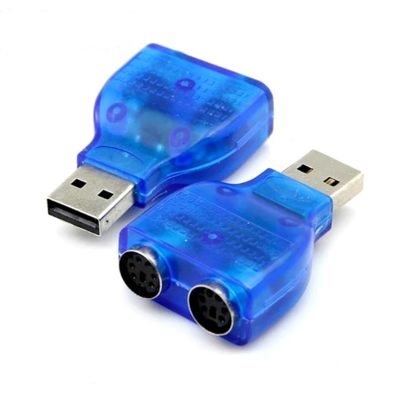 Đầu chuyển đổi USB 2X2cm sang PS2 cho bàn phím và chuột