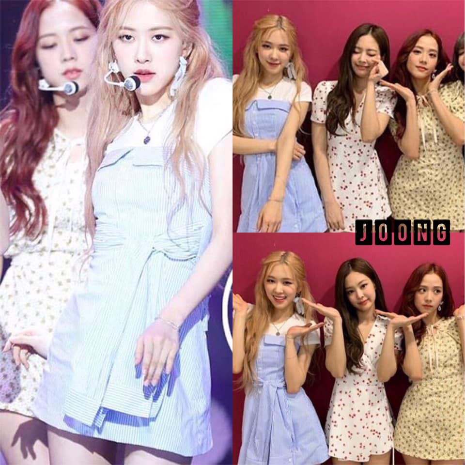 váy xanh rose blackpink