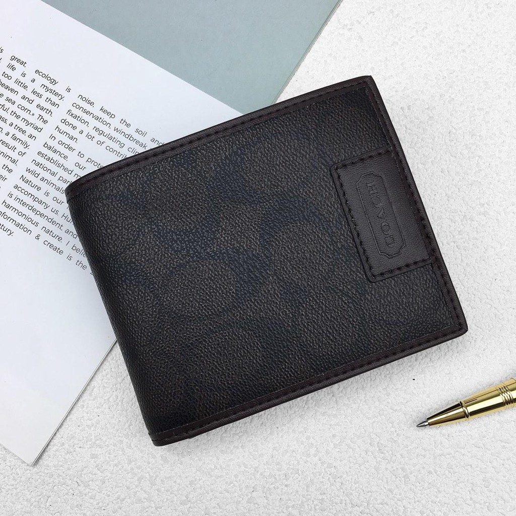 Ví nam Coach 74736 chất da bò kèm móc khoá và ví thẻ có hộp đựng