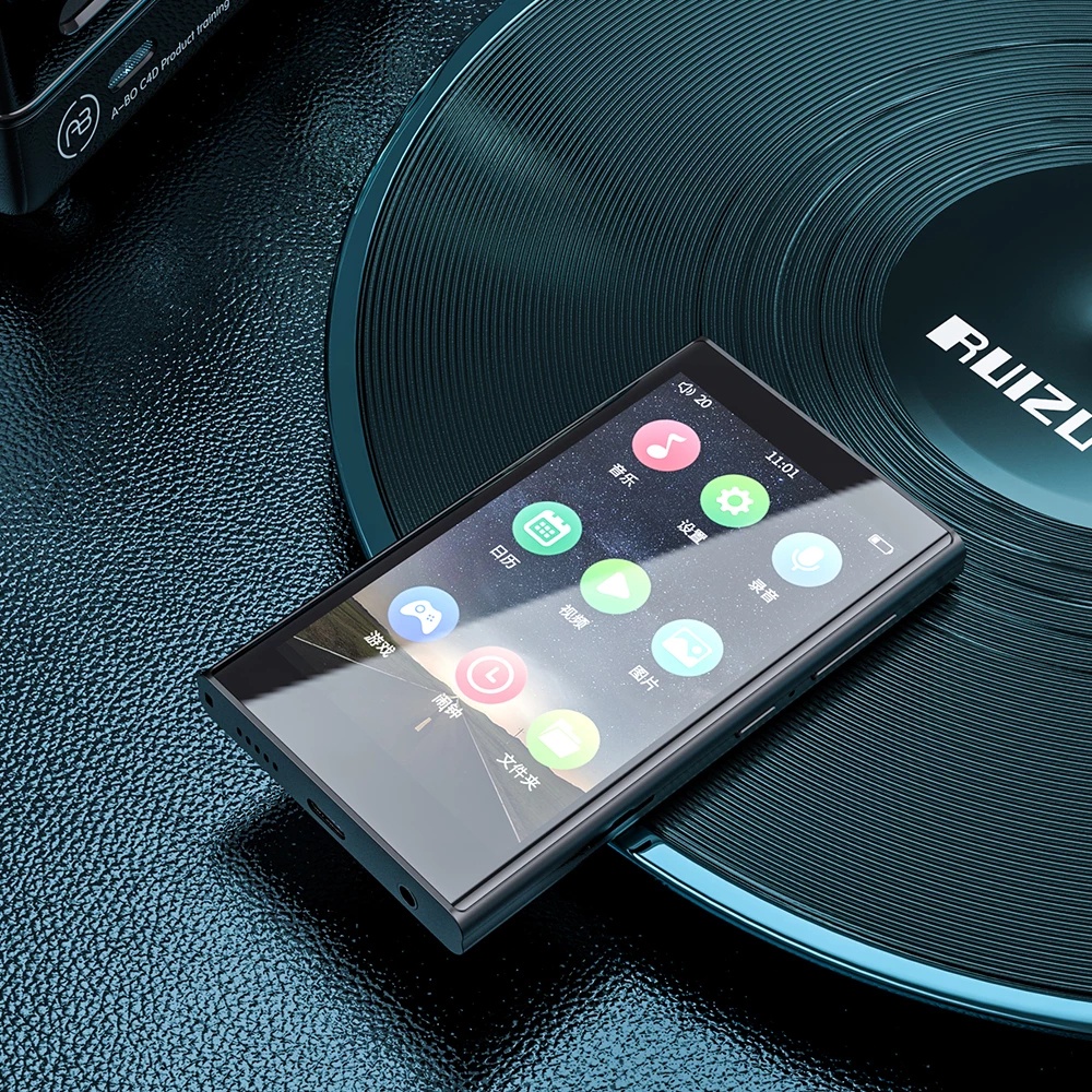 FAAEAL RUIZU H10 Bluetooth MP3 Player 16GB 32GB Full Touch Screen MP4 Music Player With Speaker FM Radio EBook Recording