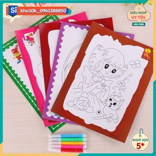 Sỉ 10 bộ tranh tô màu 2 bức kèm màu  85k