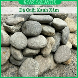 [1kg] Đá Cuội Xanh Xám Trang Trí, Setup Bể Cá Cảnh, Bể Thủy Sinh