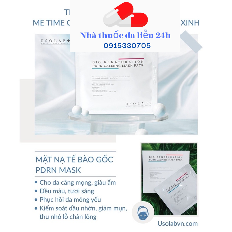 Mặt nạ tế bào gốc Usolab phục hồi cấp ẩm làm sáng da