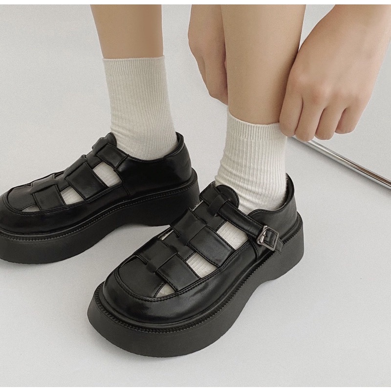 Giày Sandal Nữ Ulzzang bản cao cấp - Giày Đi Học nữ phong cách la mã cổ điển chuẩn hàng quảng châu