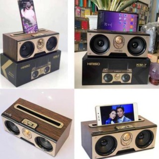 {Giảm Sốc} Loa BLueTooTH  Cao Cấp  Nghe Nhạc Hay, Kimiso KM7 Thiết Kế Cổ Điển Vân Gỗ  - Cực Chất - Nghe Nhạc - Cực Hay