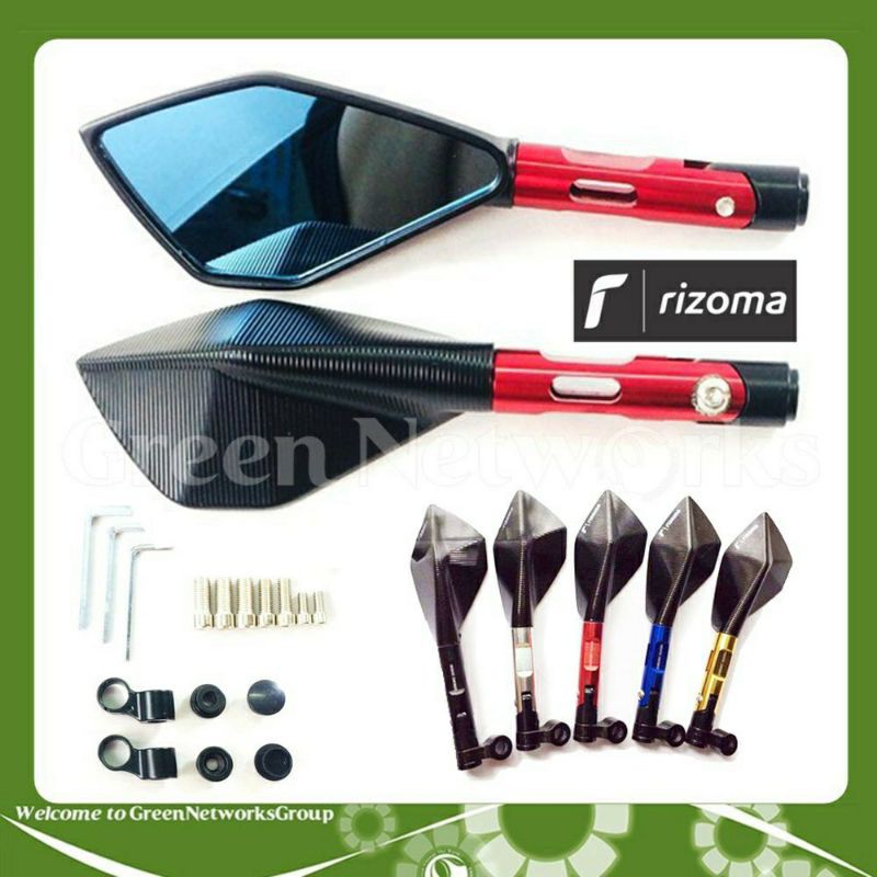 Gương 5 cạnh rizoma gắn xe máy cực đẹp, mua 1 đôi sẽ được tặng kèm 1 bộ lục giác