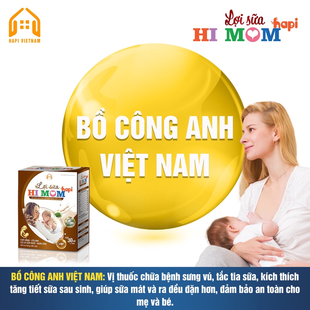 Combo 3h Lợi sữa himom hi mom giúp kích sữa mẹ về nhiều sữa đặc dinh dưỡng thơm mát con tăng cân ngủ ngon