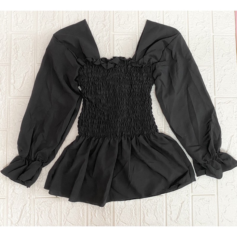 [Mã FAMAYWA giảm 10K đơn 50K] Áo nhún dài tay cực xinh | BigBuy360 - bigbuy360.vn