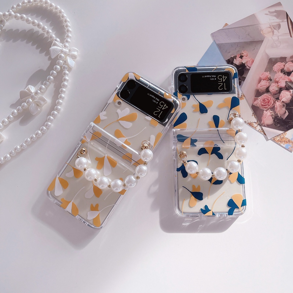 Ốp Điện Thoại PC Cứng Chống Sốc Có Giá Đứng Và Dây Đeo Tay Họa Tiết Hoạt Hình Cho Samsung z Flip 3 5G Galaxy z Flip 3