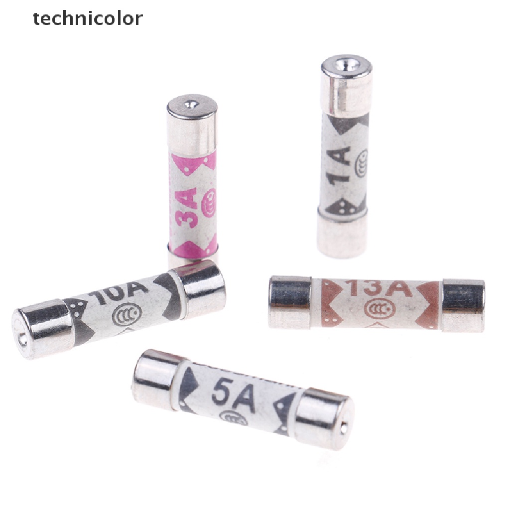 Cầu Chì Gốm Nhiều Màu 6Mmx25Mm BS1362 1A 3A 5A 10A 13A Amp 250V