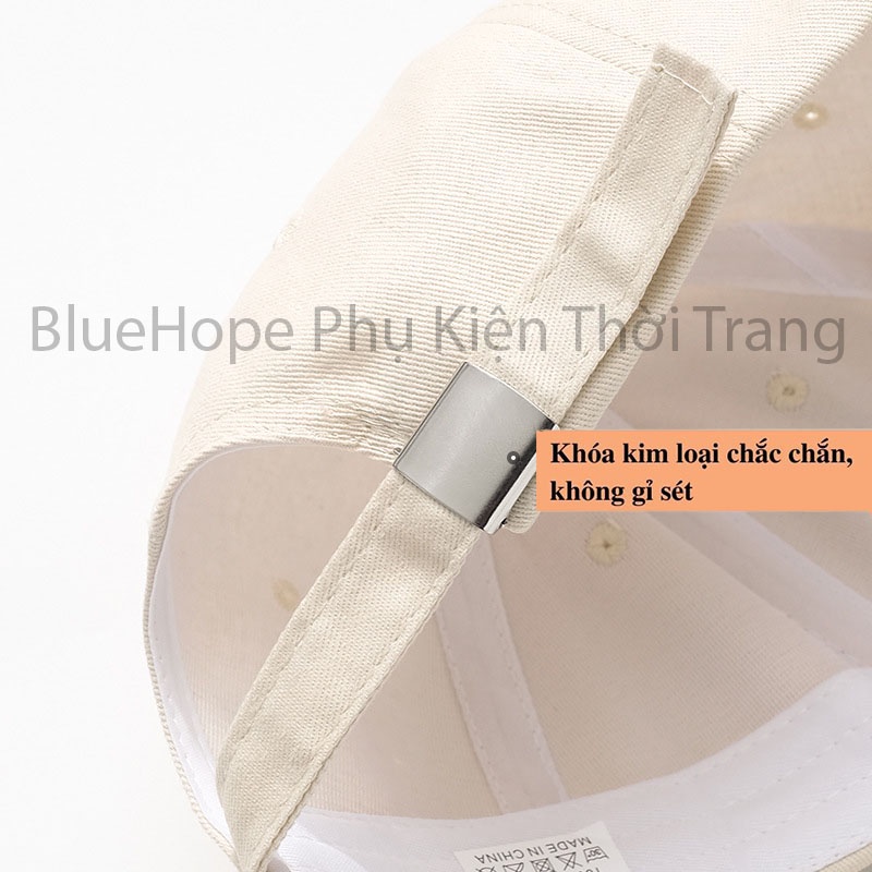 [Mã FAMARAL1 giảm 10K đơn 50K]Mũ lưỡi chai nam nữ nón chữ C Thêu Bluehope giá rẻ nhiều màu mẫu mới MN17