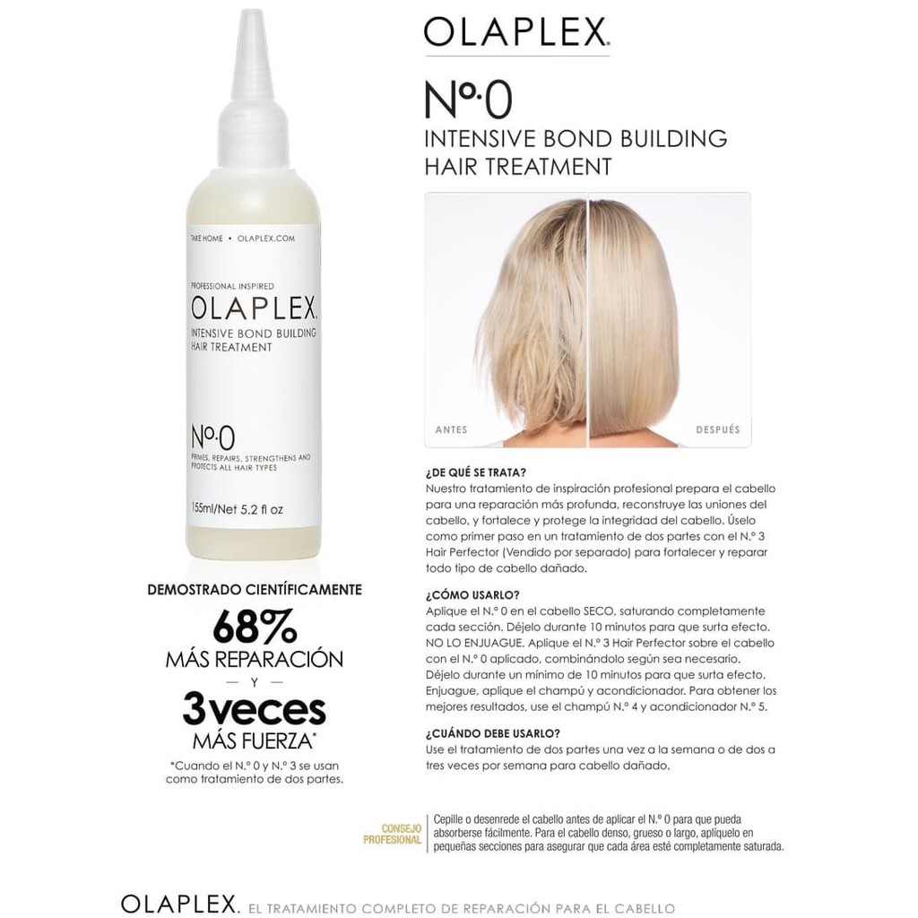 Sản phẩm phục hồi tóc chuyên sâu tại nhà NO 0 OLAPLEX 155ML ( hàng chính hãng)