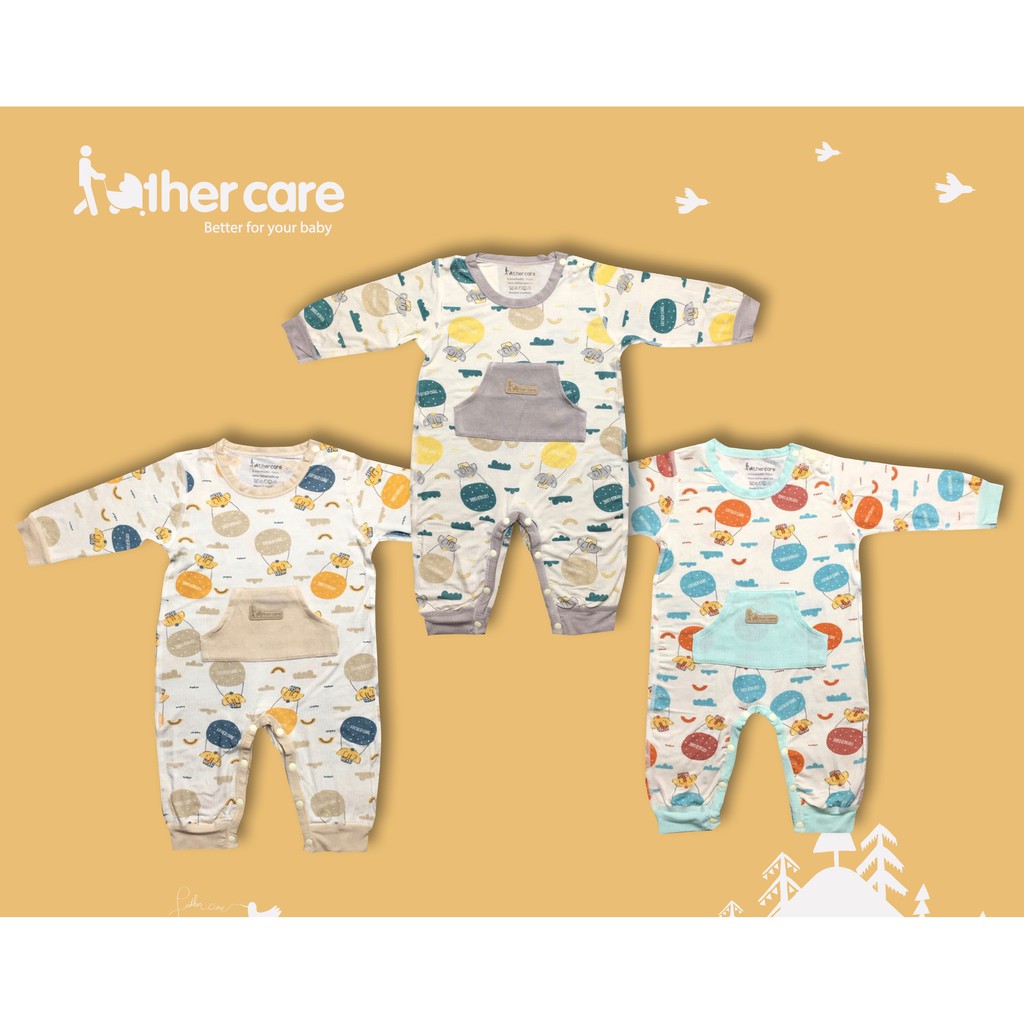 [Mã BMBAU50 giảm 7% đơn 150K] Body sơ sinh FatherCare Cài vai DT - Voi (Họa tiết) FC870