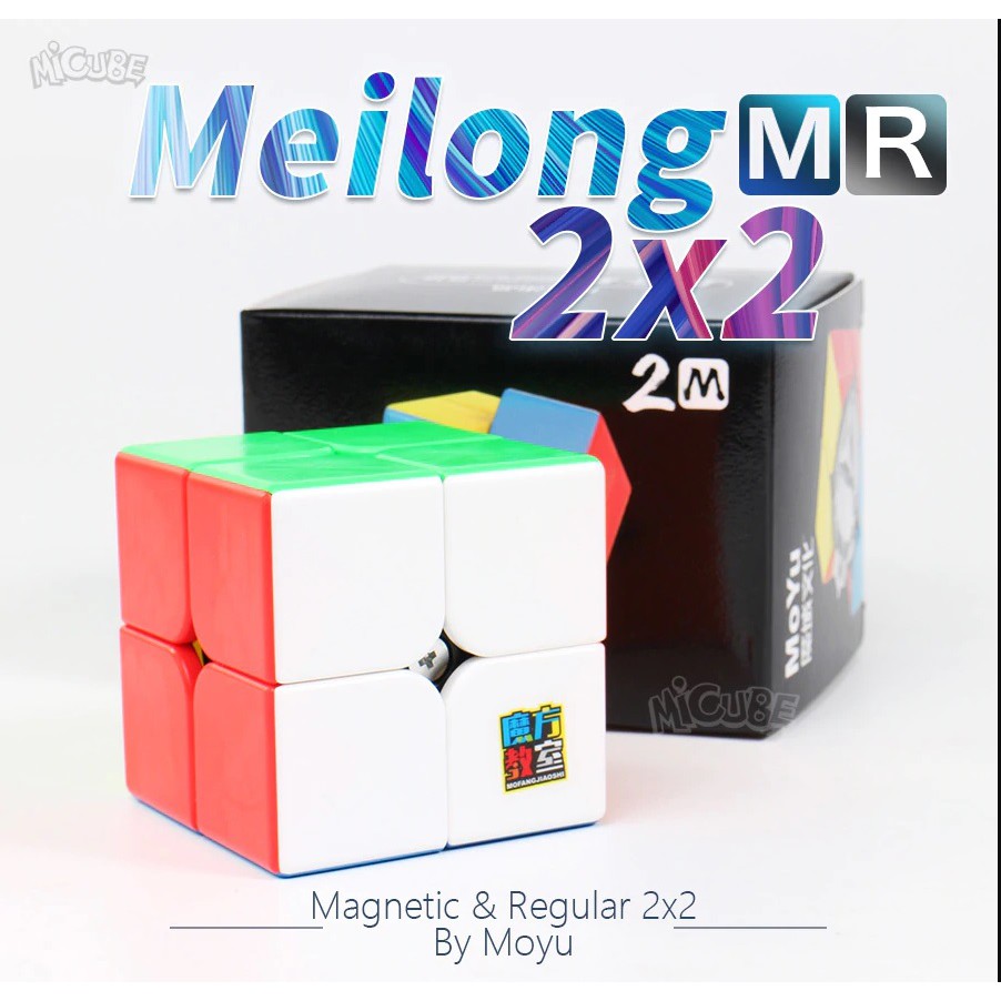 Đồ Chơi Rubik 2x2 Nam Châm Moyu Meilong Stickerless - Rubik Nam Châm 2x2 Đồ Chơi Phát Triển Trí Tuệ