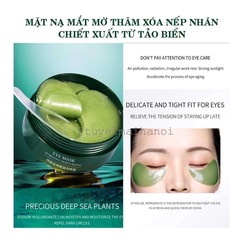 Hộp 60 Miếng Mặt Nạ Mắt Bioaqua Mờ Quầng Thâm, Xóa Nếp Nhăn, Dưỡng Ẩm Cho Vùng Da Quanh Mắt