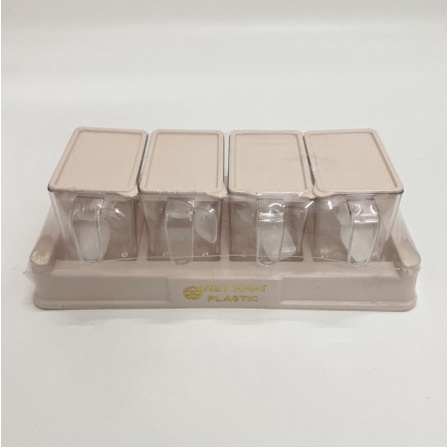 Bộ 4 lọ đựng gia vị có thìa Việt nhật