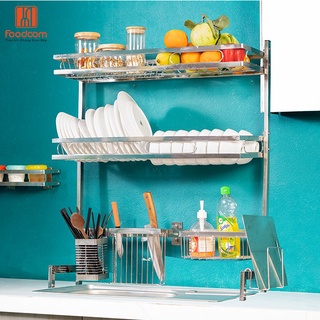 FOODCOM 💝FREESHIP💝 Kệ Chén Bát Inox(106cm - 2 tầng) Cao Cấp Foodcom - Hàng Chính Hãng Foodcom Việt Nam