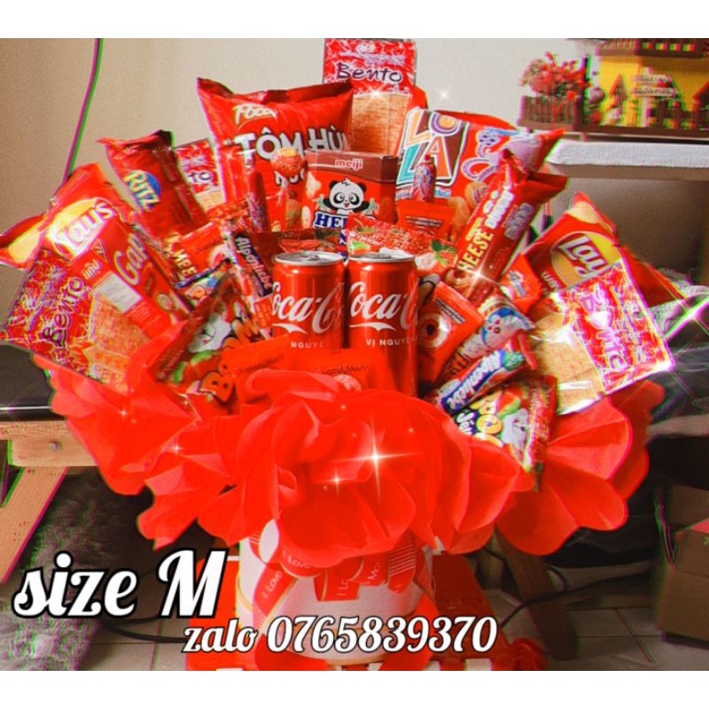 Bó hoa bánh kẹo, quà sinh nhật cho nữ , quà trung thu, quà tặng 20/10 cho mẹ