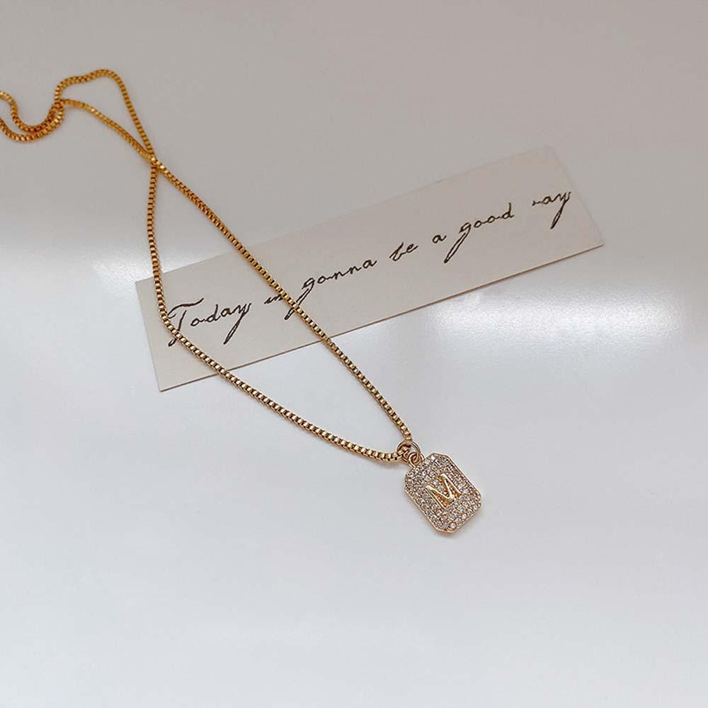 Vanes1 M Vòng cổ Mặt Chữ Cái Khí Chất Hàn Quốc Cho Nữ|Mặt Vòng cổ Thời Trang Kiểu Dáng Độc Đáo