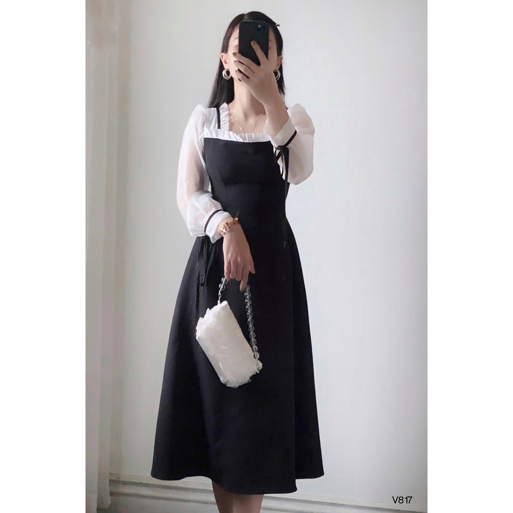 Váy vintage dáng dài tiểu thư 87 | BigBuy360 - bigbuy360.vn