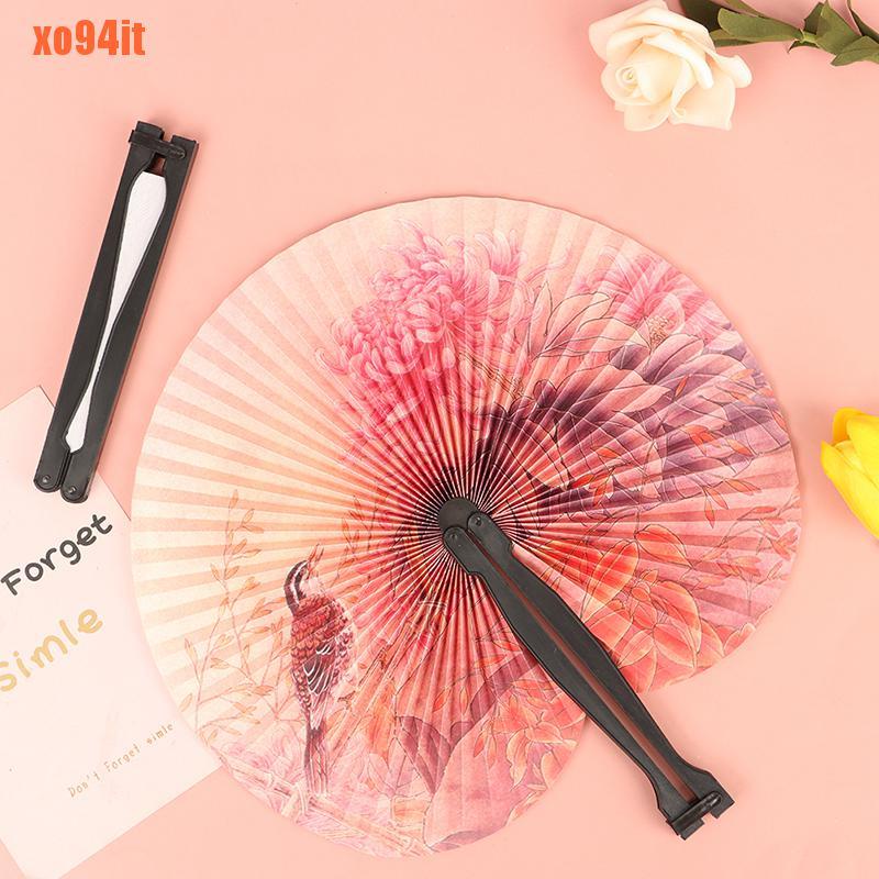 5Pcs Chinese Paper Folding Hand Fan Oriental Floral Fancy Fans Random for