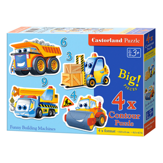 Xếp hình puzzle Biệt đội xây dựng 4 bộ 3/4/6/9 mảnh CASTORLAND B-005024