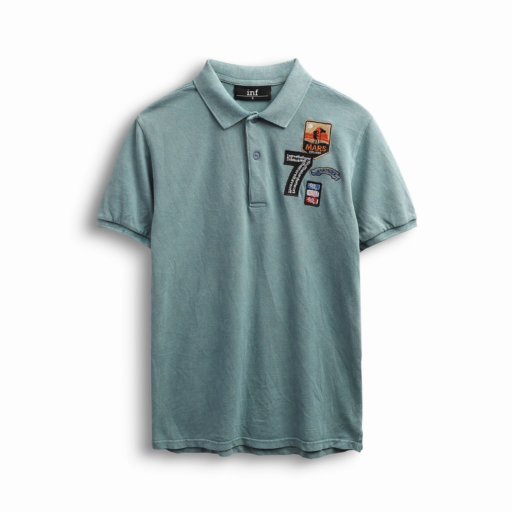 Áo Thun Polo Nam Có Cổ Wash Sticker Tay Ngắn Vải Cotton Cao Cấp INF PL002631 SOMEHOW