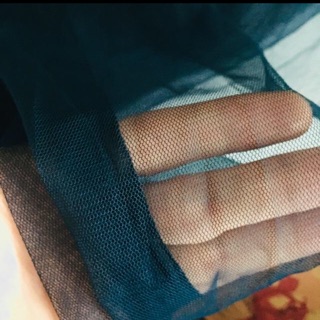 Vải voan lưới tutu khổ 1,5m màu xanh cổ vịt