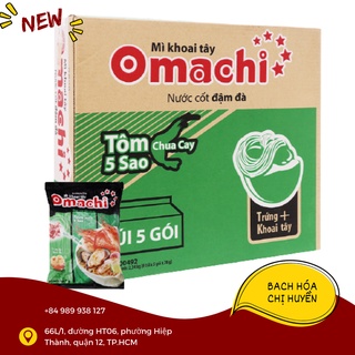 Thùng 30 gói mì khoai tây Omachi tôm chua cay 5 sao 78g