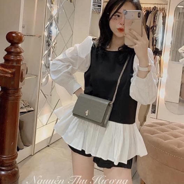 SỈ ÁO ĐEN PHỐI TRẮNG ĐUÔI BÈO