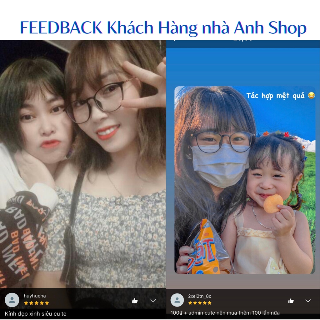 Kính tròn cỡ vừa nam nữ chất liệu nhựa dẻo phù hợp với nhiều khuôn mặt 1207