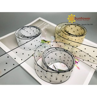 Ruy băng voan chấm bi cao cấp