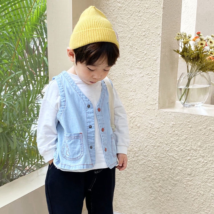 [Babycat Hàng Có Sẵn Hàng Có Sẵn Áo Vest Cotton Phong Cách Phương Tây Nhật Bản Hàn Quốc Thời Trang Xuân Thu Dành Cho Bé Trai 2022