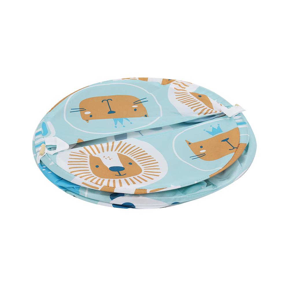 Homebase MOYA Giỏ để đồ giặt hình tròn RL-ACS21147 bằng Polyester 55X42X42CM họa tiết động vật