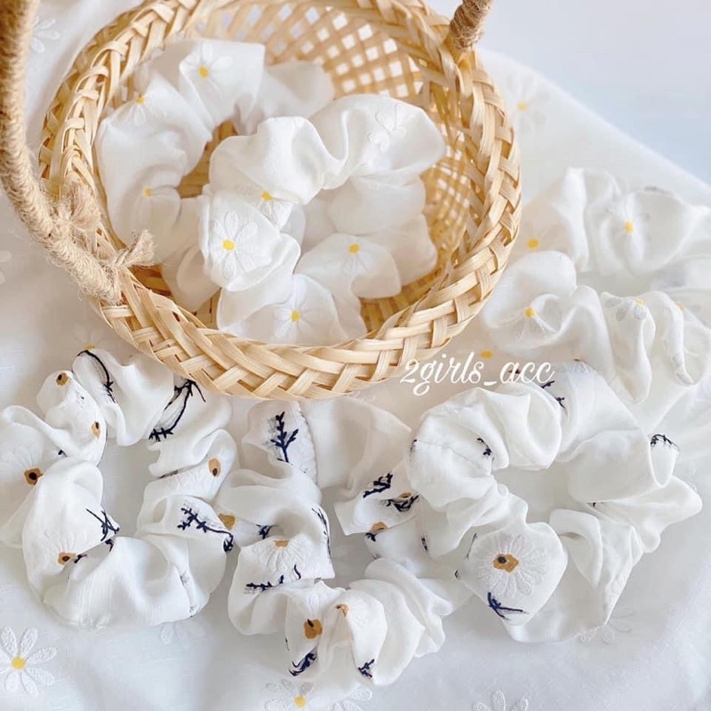 (Nhiều Mẫu) scrunchie cột tóc vải handmade