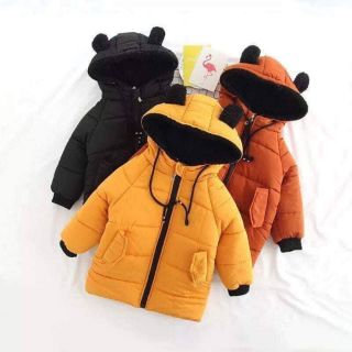 Áo phao quảng châu cho bé trai và bé gái.dáng phao dài,chất siêu nhẹ,bé iu mặc cực ấm và thoải mái,4 màu đen,đỏ,nâu,vàng