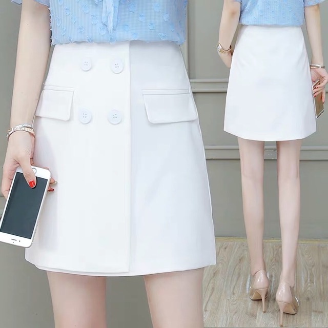 Chân váy đắp tà phối cúc trẻ trung năng động | BigBuy360 - bigbuy360.vn