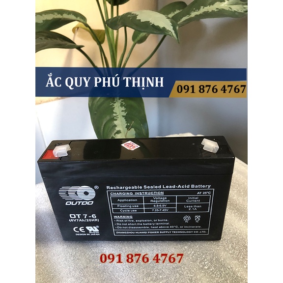 Ắc quy cân điện tử Outdo 6V - 7Ah OT7-6