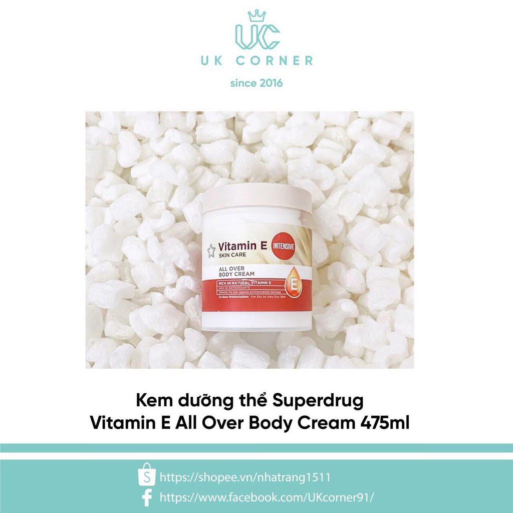 [TIẾT KIÊM]_Dưỡng thể Superdrug Vitamin E All Over Body Cream