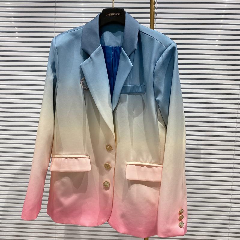 Áo vest blazer nữ loang màu thêu mặt trăng nơi ngực siu chất siu sang (có hình thật) | BigBuy360 - bigbuy360.vn